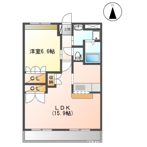 2階の間取り図