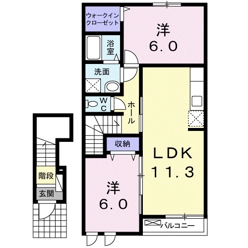 2階の間取り図