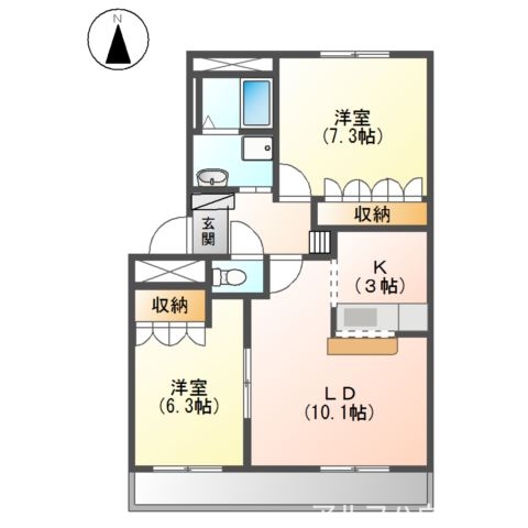 1階の間取り図