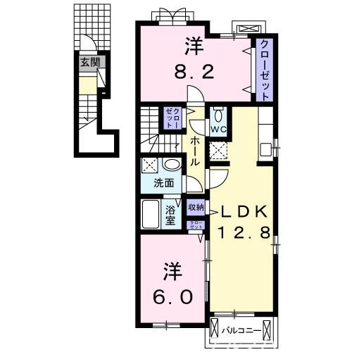 2階の間取り図