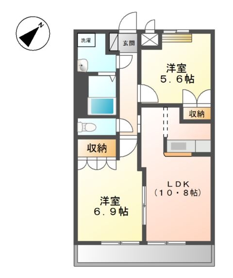2階の間取り図