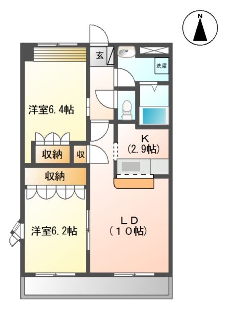 2階の間取り図