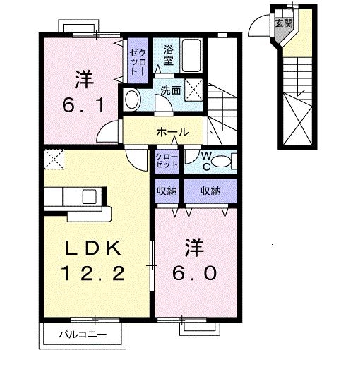 2階の間取り図