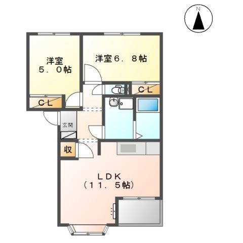 2階の間取り図