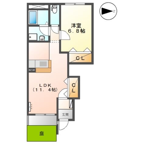 1階の間取り図