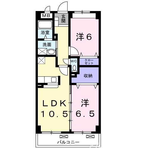 2階の間取り図