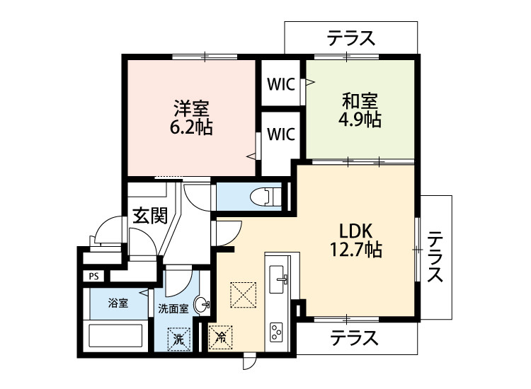 1階の間取り図