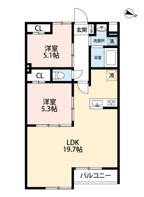 1階の間取り図