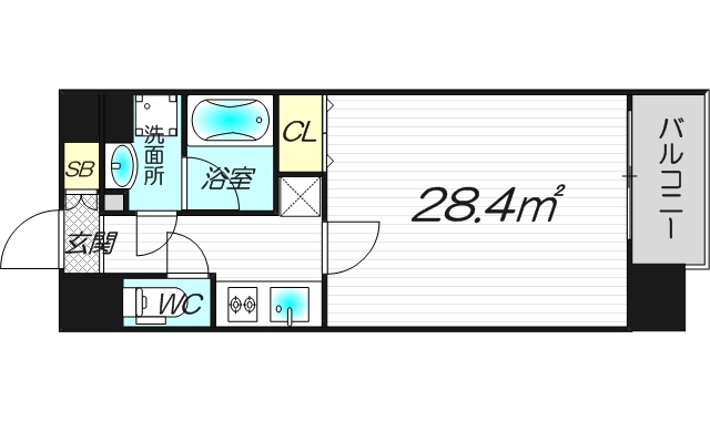 室内は大きめです
