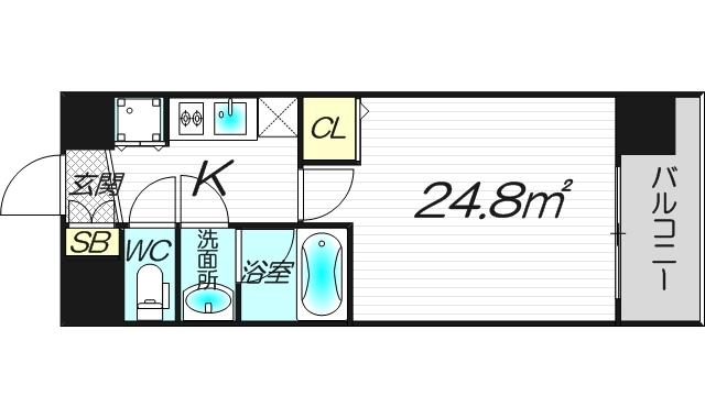 室内は大きめです