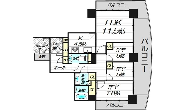 7階の間取り図
