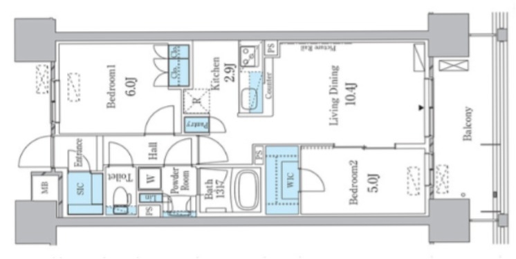 8階の間取り図