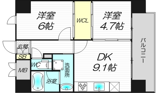 2階の間取り図