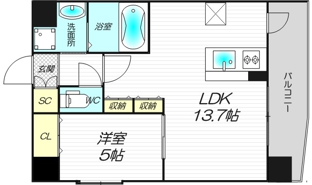 6階の間取り図