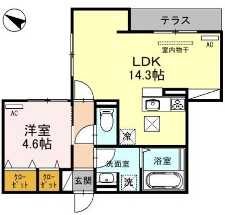 2階の間取り図
