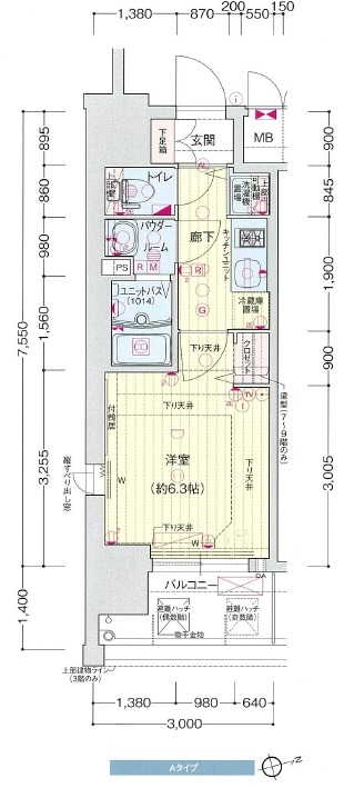 7階の間取り図