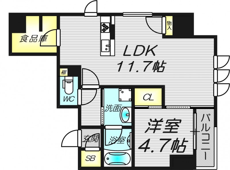 4階の間取り図
