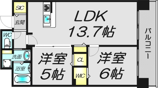 6階の間取り図
