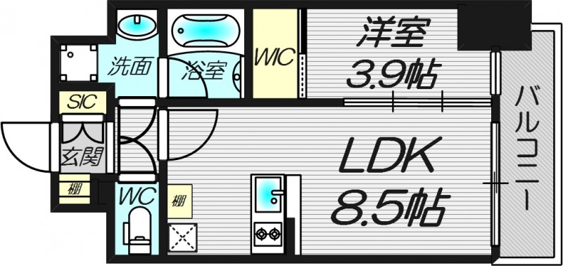 8階の間取り図