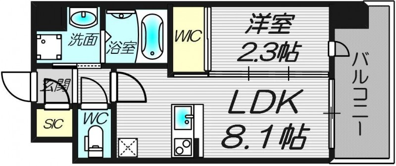 8階の間取り図