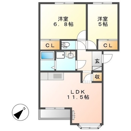2階の間取り図