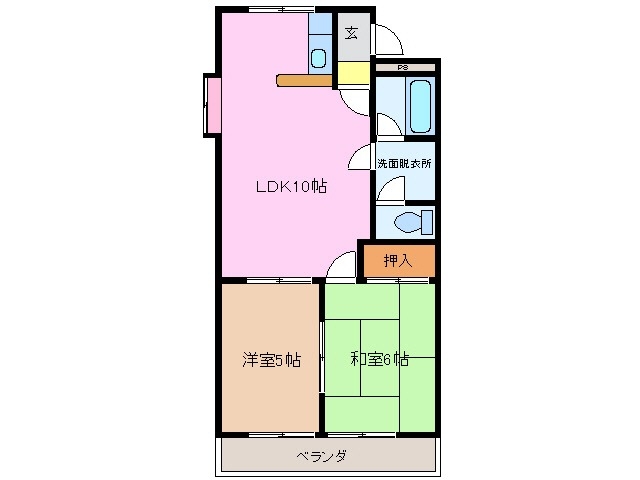 2階の間取り図