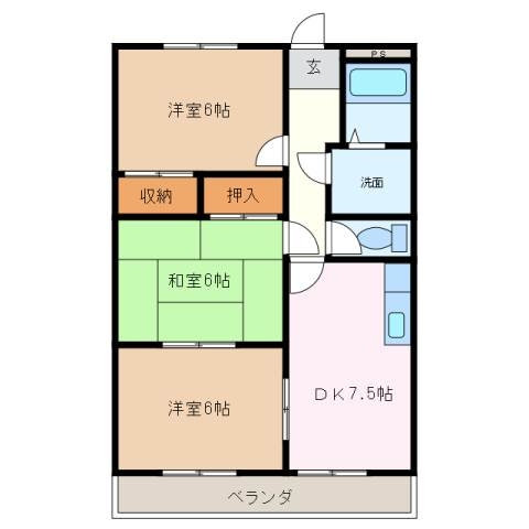 2階の間取り図