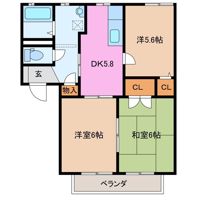 2階の間取り図
