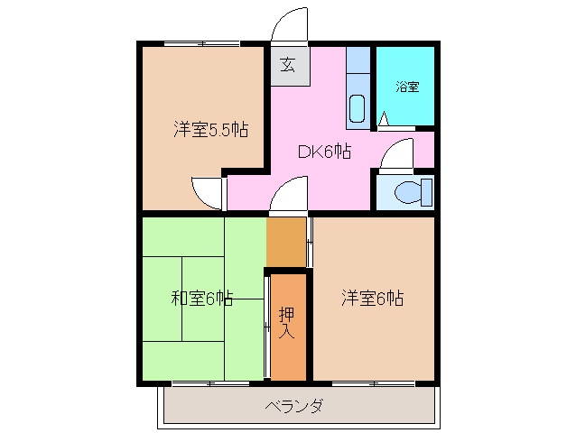 2階の間取り図