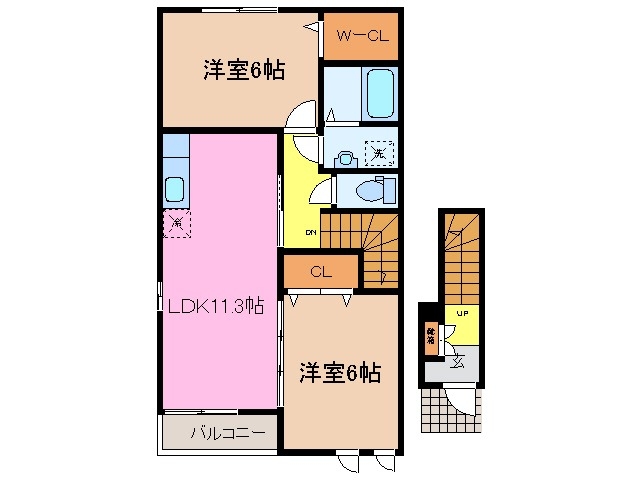 2階の間取り図