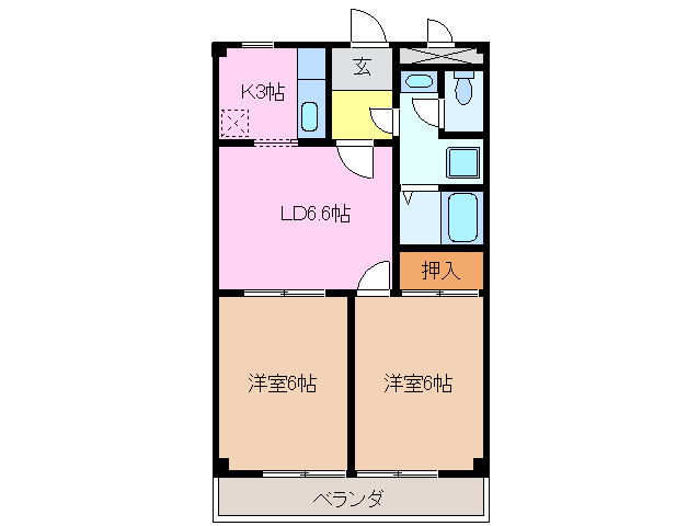 2階の間取り図