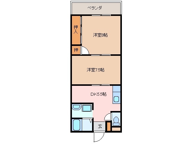 2階の間取り図