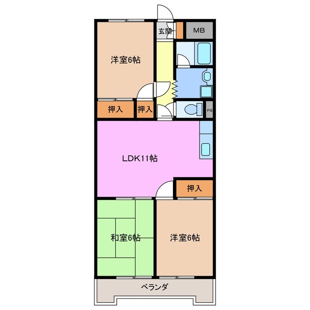 4階の間取り図
