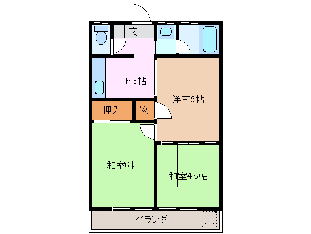 2階の間取り図