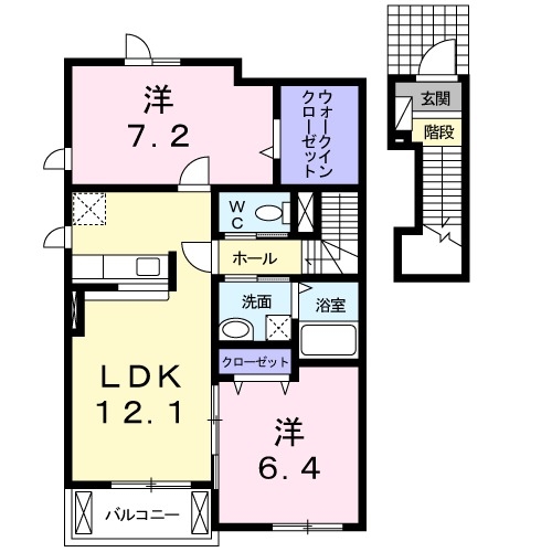 2階の間取り図