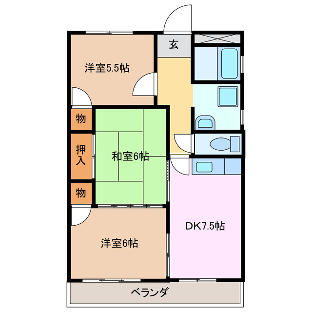2階の間取り図