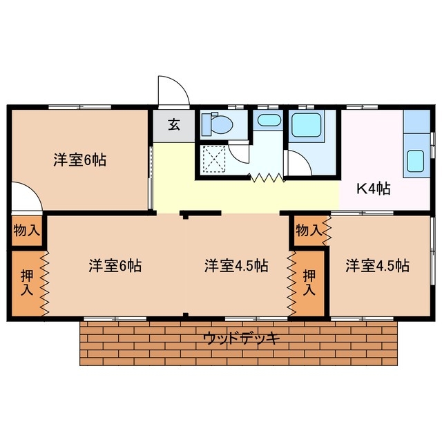 -階の間取り図