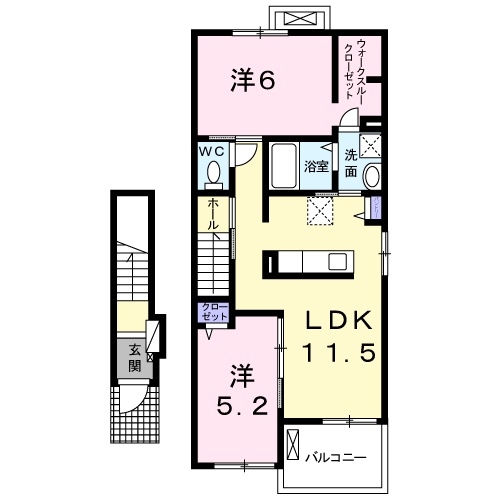 2階の間取り図