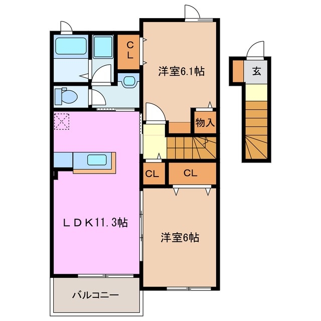 2階の間取り図