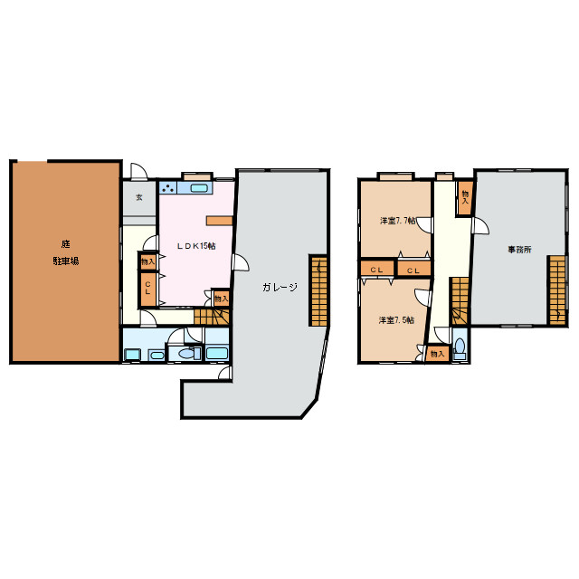 -階の間取り図