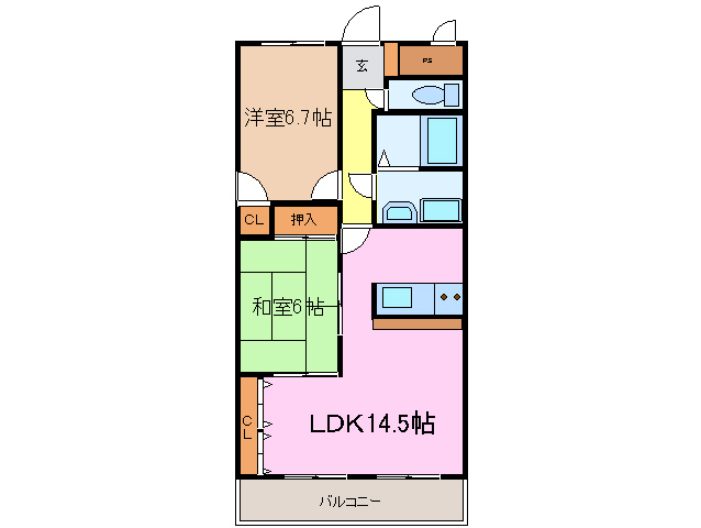 2階の間取り図