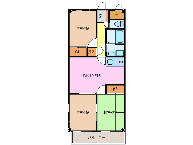 2階の間取り図