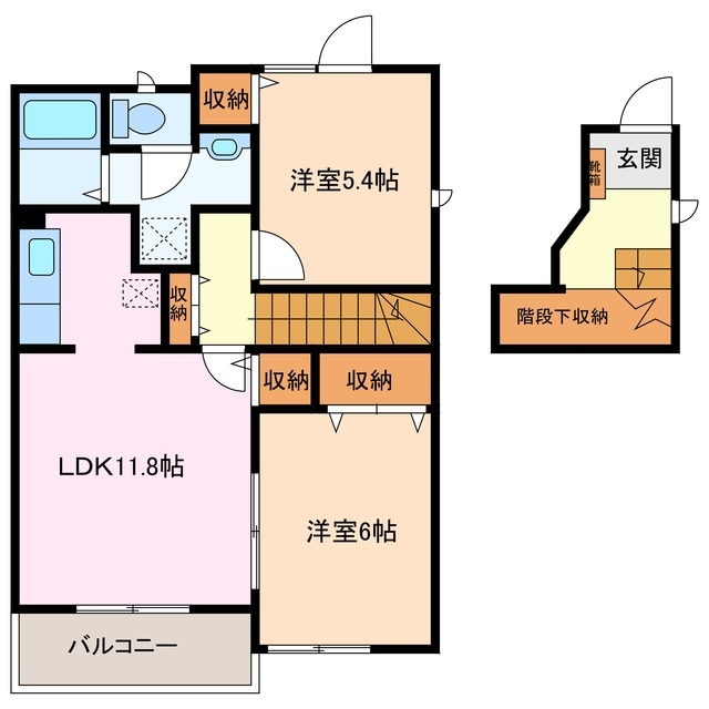 2階の間取り図