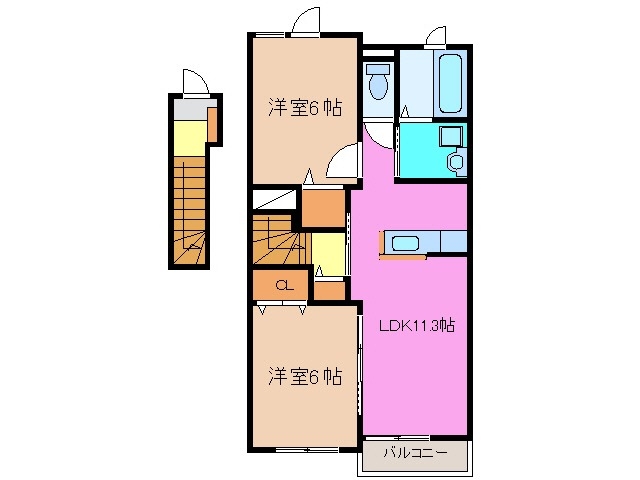 2階の間取り図