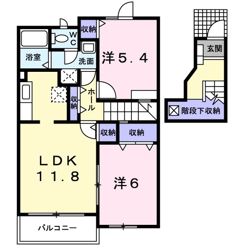 2階の間取り図