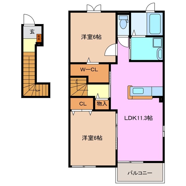 2階の間取り図