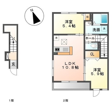 2階の間取り図