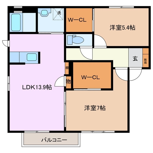 2階の間取り図