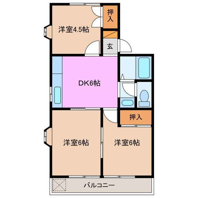 2階の間取り図