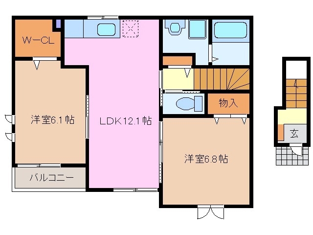 2階の間取り図